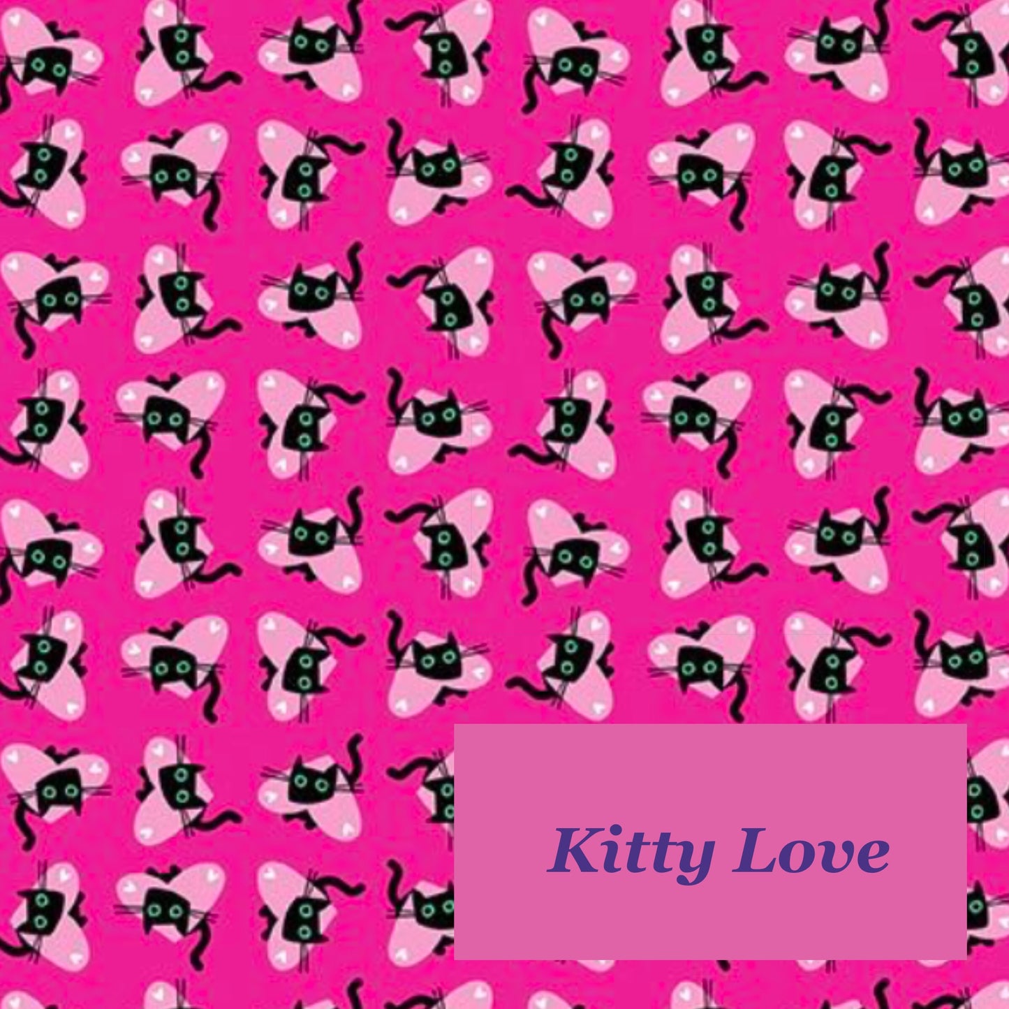 Kitty Love Cats Zipped Project Bag - Small/Sock Size