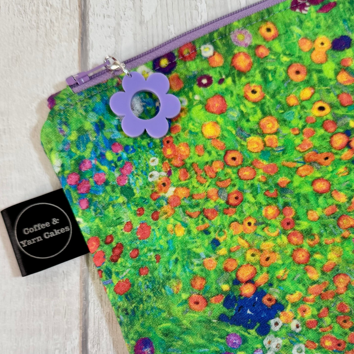 Flower Garden Floral Project Bag - Small/Sock Size