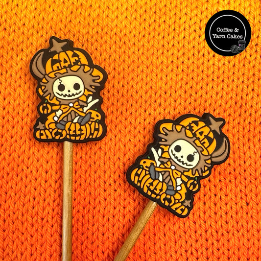 Pumpkin Jack Stitch Stoppers 1 Pair