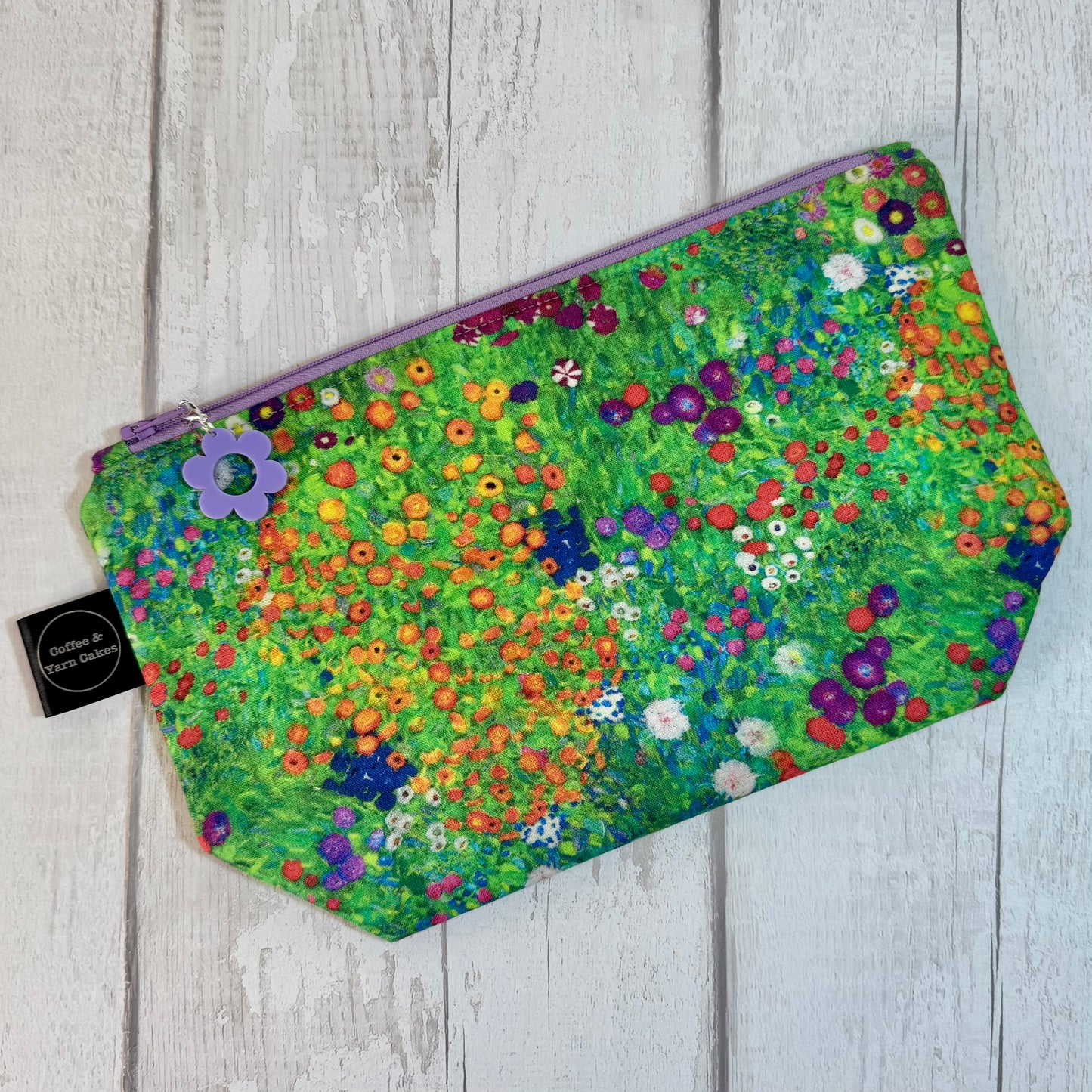 Flower Garden Floral Project Bag - Small/Sock Size