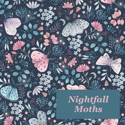 Nightfall Moths Zipped Project Bags - Large Size