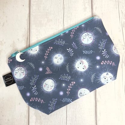 Nightfall Moons Zipped Project Bag - Small/Sock Size