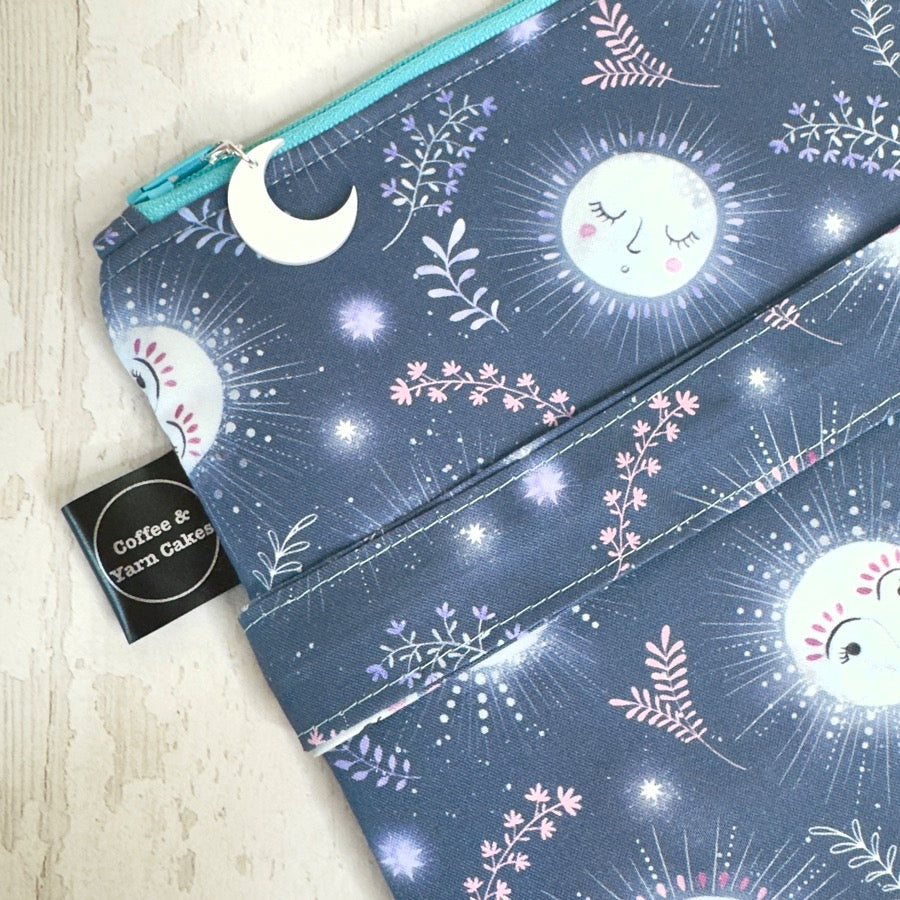 Nightfall Moons Zipped Project Bags - Large Size