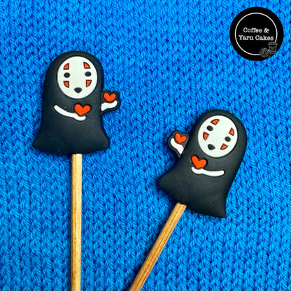 Kaonashi No Face Heart Stitch Stoppers 1 Pair