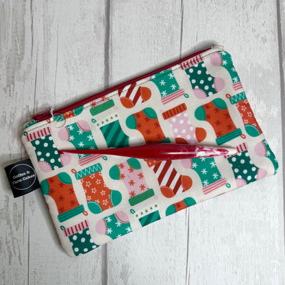 Christmas Stockings Zipped Notions Hook DPN Pouch/Case