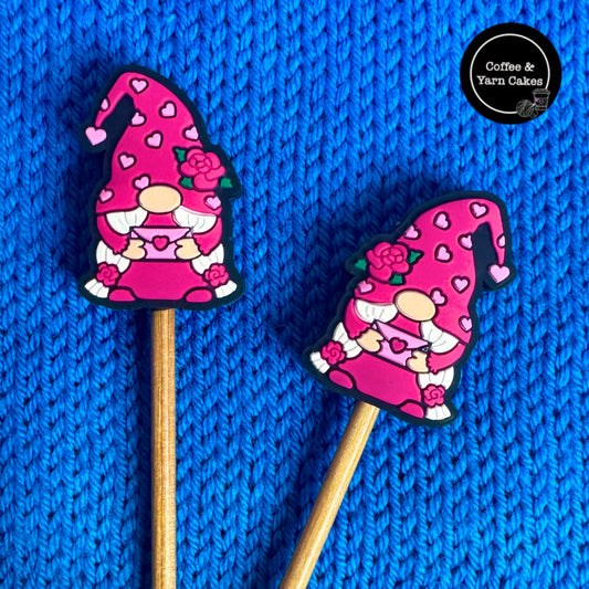 Pink Love Letter Gnomes Gonks Stitch Stoppers 1 Pair