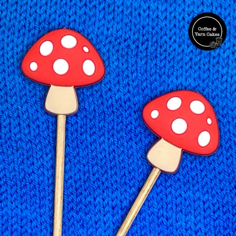 Fantastic Fungi Red Mushroom Toadstool Stitch Stoppers 1 Pair