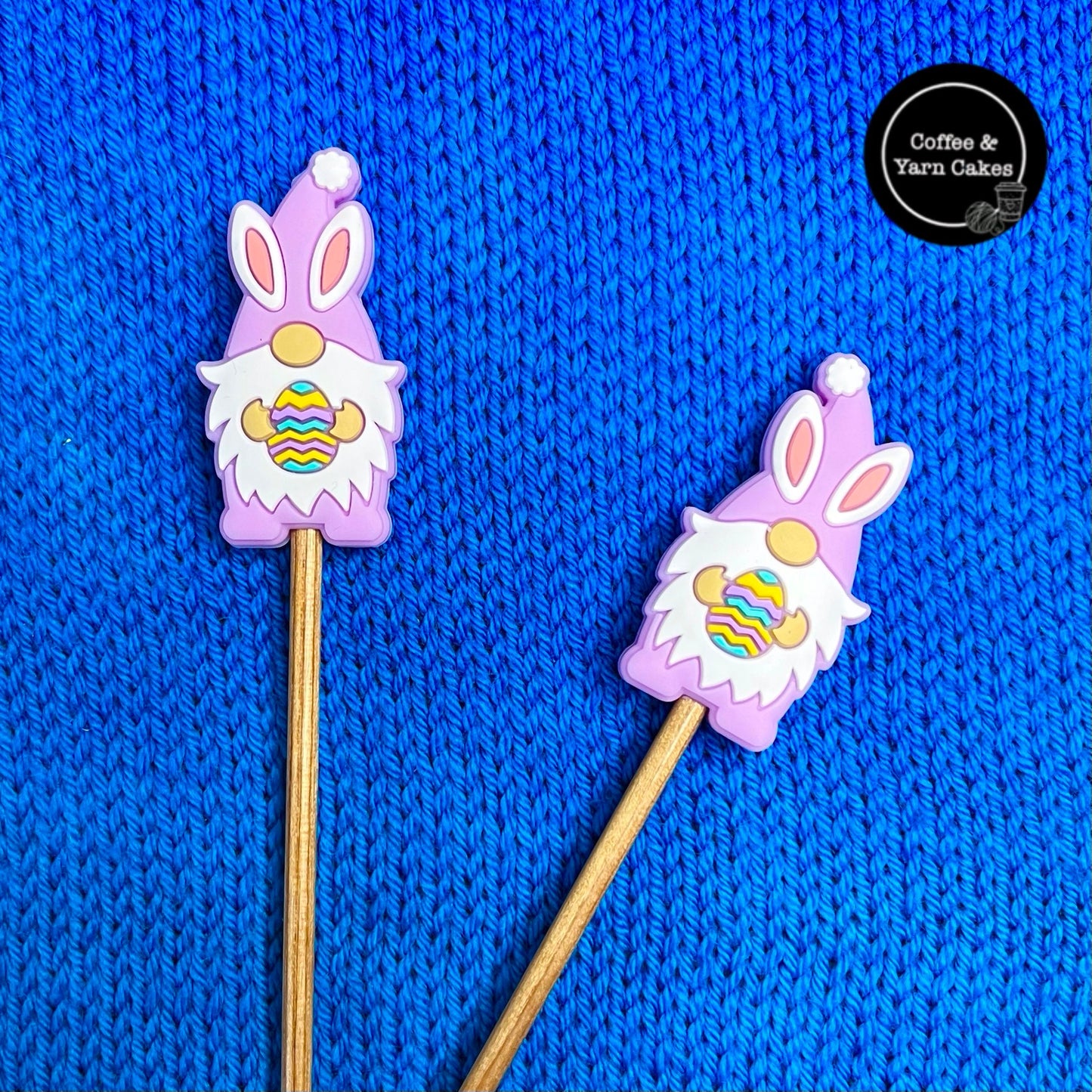 Loveable Lilac Easter Egg Gnomes Gonks Stitch Stoppers 1 Pair