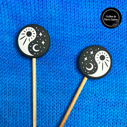 Yin and Yang Stitch Stoppers 1 Pair