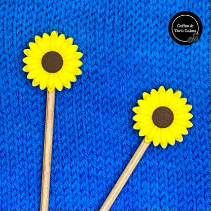 Cheerful Sunflower Stitch Stoppers 1 Pair