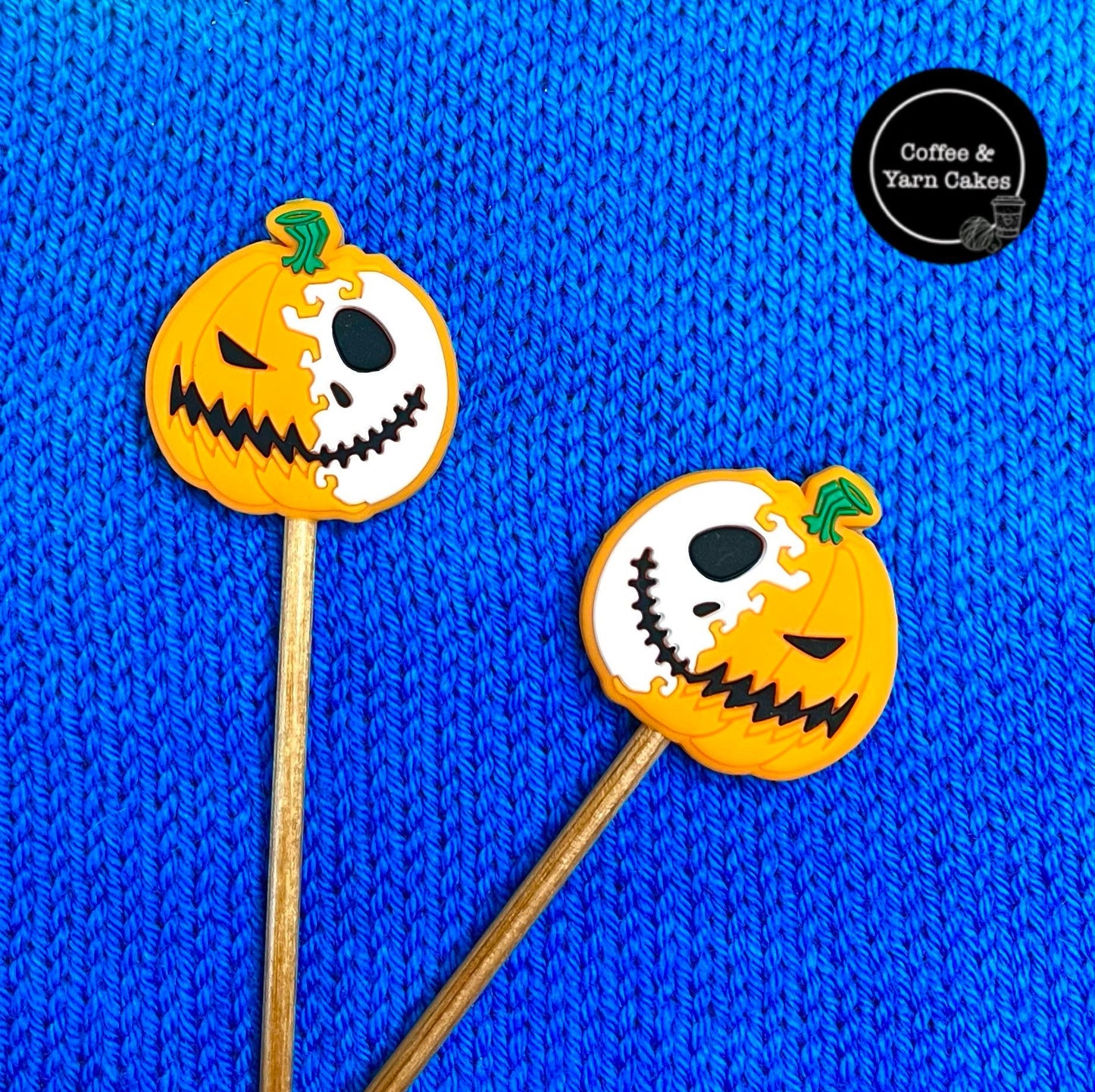 Petrifying Pumpkins Stitch Stoppers 1 Pair