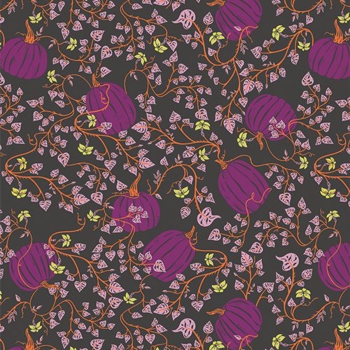 Sac de projet zippé violet Pumpkin Patch - Grand format