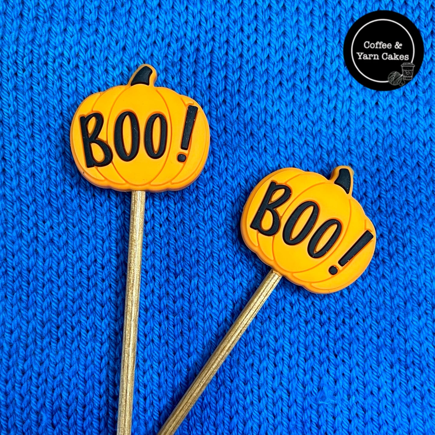 Boo! Pumpkin Halloween Stitch Stoppers 1 Pair