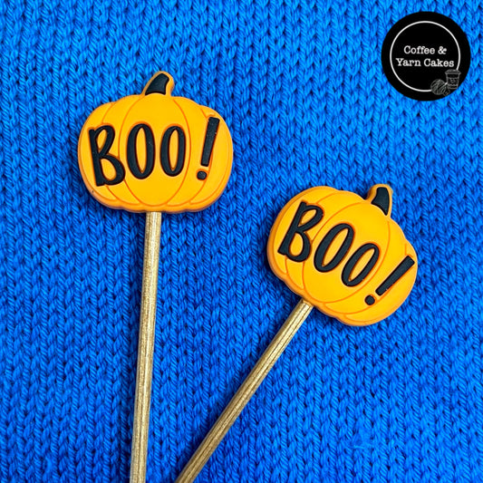 Boo! Pumpkin Halloween Stitch Stoppers 1 Pair