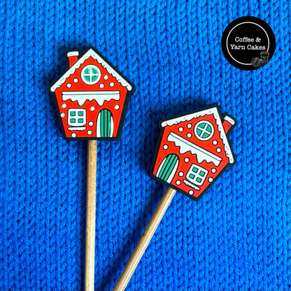 Gingerbread House Stitch Stoppers 1 Pair