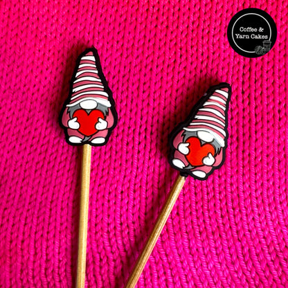 Love Heart Gnomes Gonks Stitch Stoppers 1 Pair