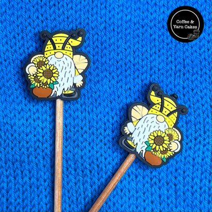 Bee Gnomes Sunflower Stitch Stoppers 1 Pair